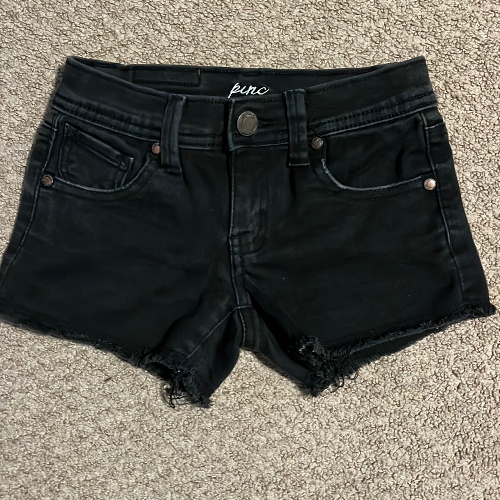 Pinc Black Denim Shorts